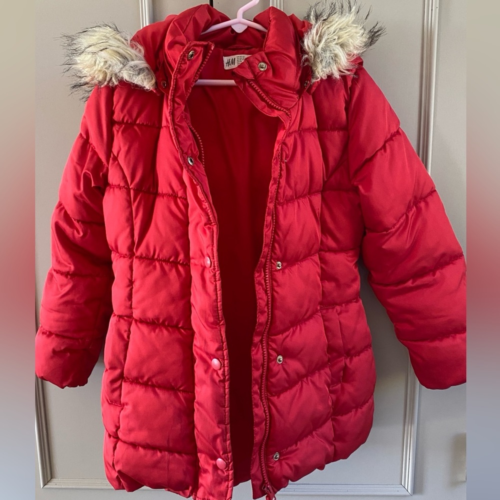 H&M Kids Red Puffer Coat